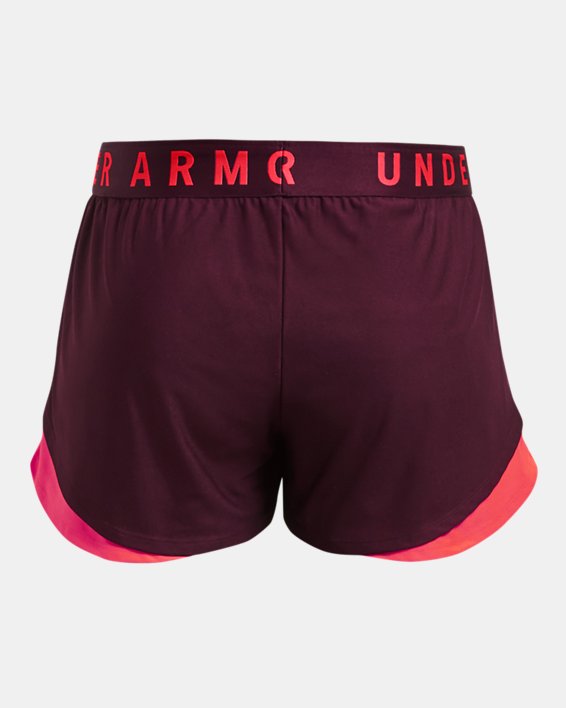 Damen UA Play Up 3.0 Shorts, Maroon, pdpMainDesktop image number 7